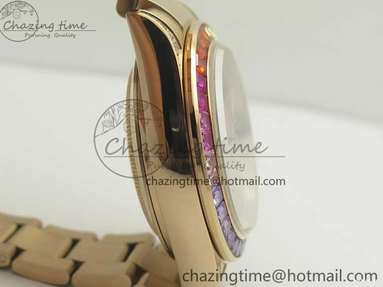 1230 Daytona 116595RBOW RG Rainbow Crystal BLF Best Edition Black Dial on RG Bracelet A RelaxedFit 3353